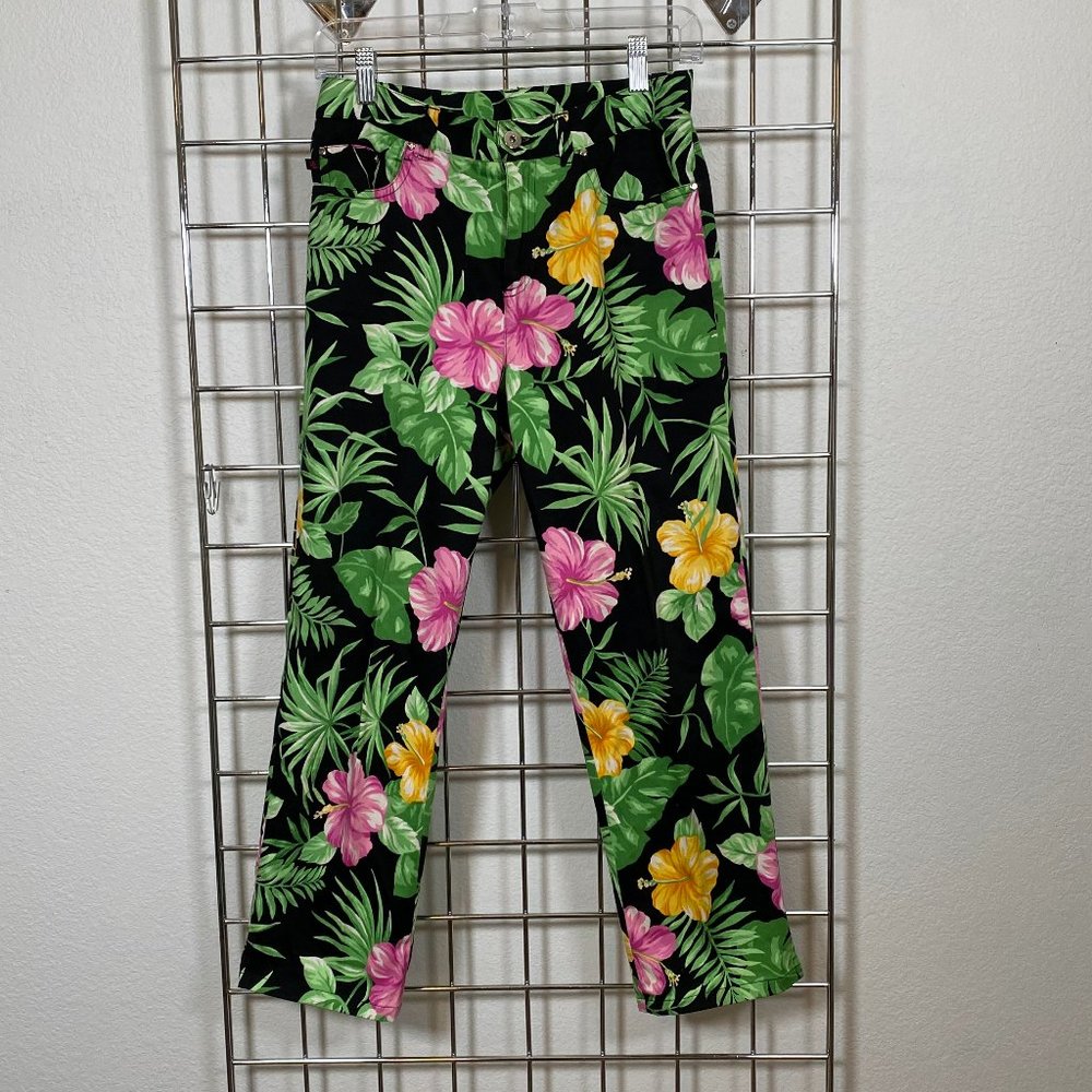 LAUREN by Ralph Lauren Palm Tropical cropped pant